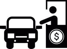 Payment Booth And Vehicle Sticker Outline Svg File, Free Vectors File